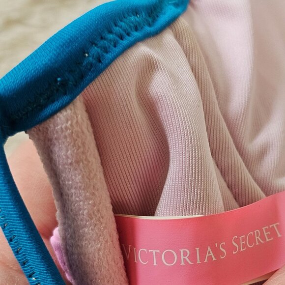 Victorias Secret Mermaid Ombre Pastel Lace Triangle Bikini Set Multicolor 34D M - Picture 9 of 11